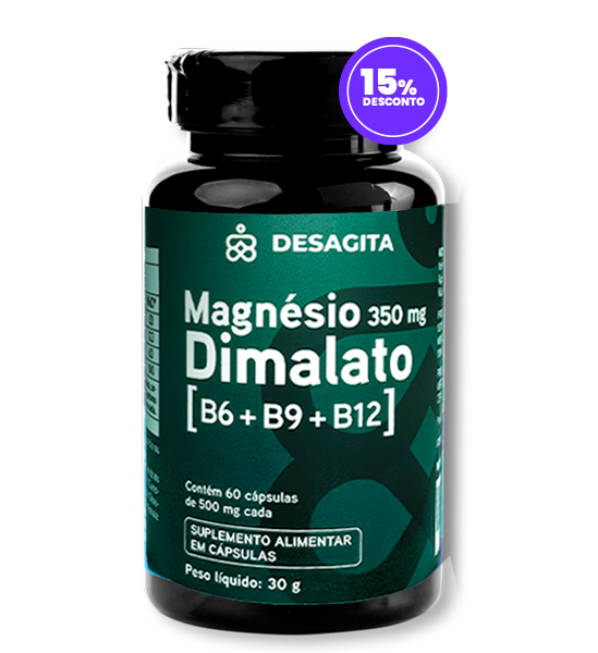 Magnésio Dimalato com Vitaminas B6 + B9 + B12