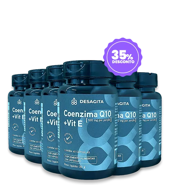 Kit c/6 potes de Coenzima Q10